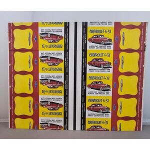Vintage Chevrolet for '51 Advertising Matchbook Uncut Sheet